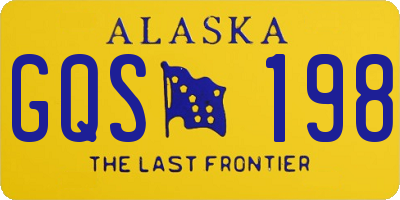 AK license plate GQS198