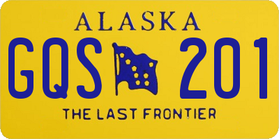 AK license plate GQS201