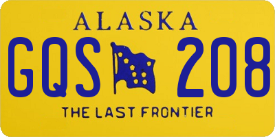 AK license plate GQS208