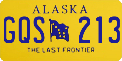 AK license plate GQS213