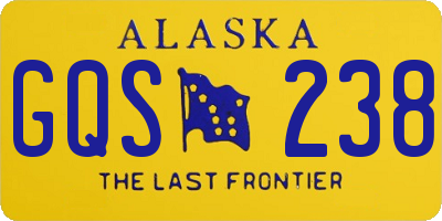 AK license plate GQS238