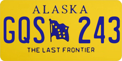 AK license plate GQS243