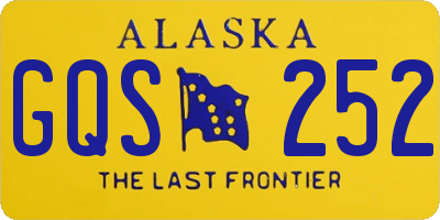 AK license plate GQS252