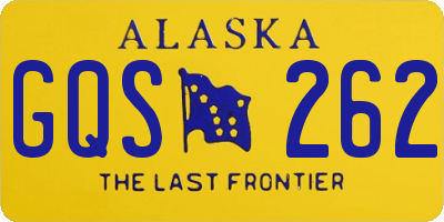 AK license plate GQS262