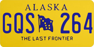 AK license plate GQS264