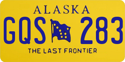 AK license plate GQS283
