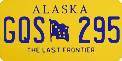 AK license plate GQS295