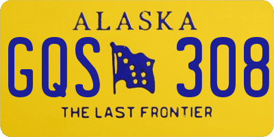 AK license plate GQS308
