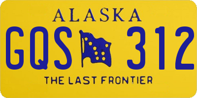 AK license plate GQS312