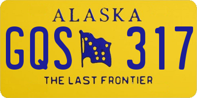 AK license plate GQS317