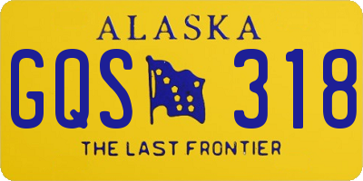 AK license plate GQS318