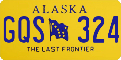 AK license plate GQS324