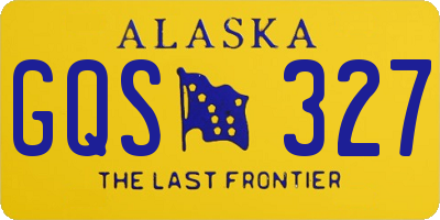 AK license plate GQS327