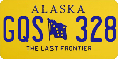 AK license plate GQS328