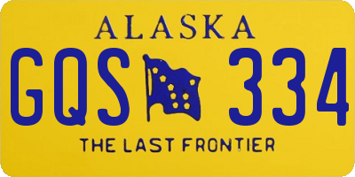 AK license plate GQS334