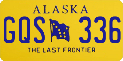 AK license plate GQS336