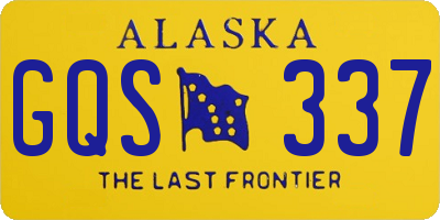 AK license plate GQS337