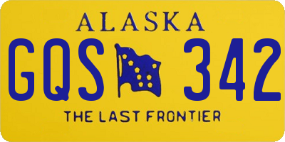 AK license plate GQS342