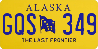 AK license plate GQS349