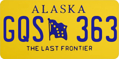AK license plate GQS363