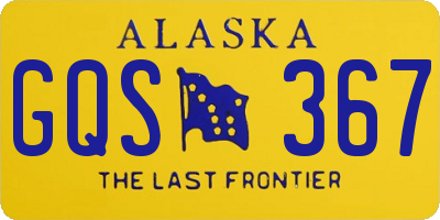 AK license plate GQS367