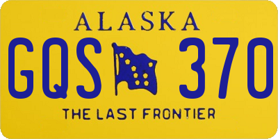 AK license plate GQS370