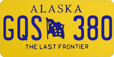 AK license plate GQS380