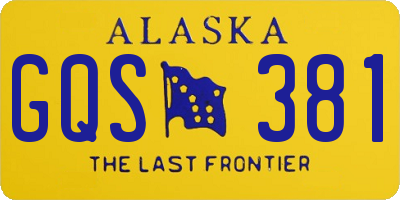AK license plate GQS381