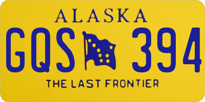 AK license plate GQS394