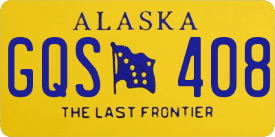 AK license plate GQS408