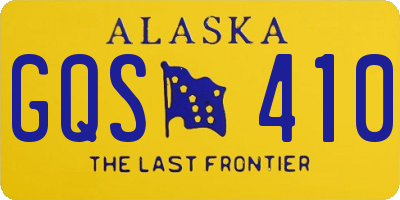 AK license plate GQS410