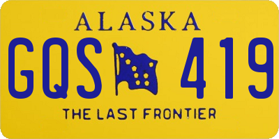 AK license plate GQS419
