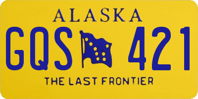 AK license plate GQS421