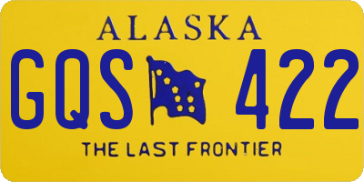 AK license plate GQS422