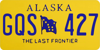 AK license plate GQS427