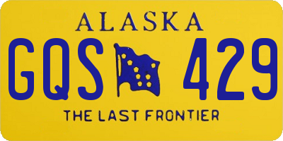 AK license plate GQS429