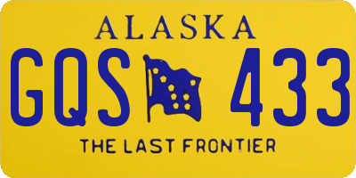 AK license plate GQS433