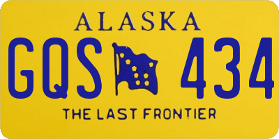 AK license plate GQS434