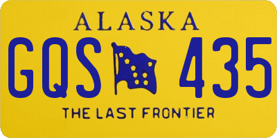 AK license plate GQS435