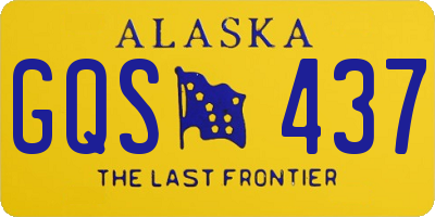 AK license plate GQS437