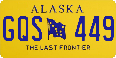 AK license plate GQS449