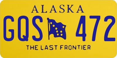 AK license plate GQS472