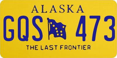 AK license plate GQS473