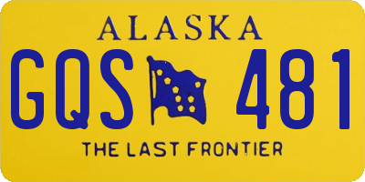 AK license plate GQS481