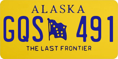 AK license plate GQS491