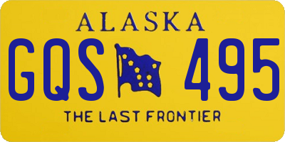 AK license plate GQS495