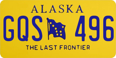 AK license plate GQS496