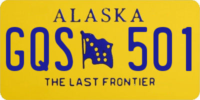 AK license plate GQS501
