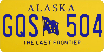 AK license plate GQS504