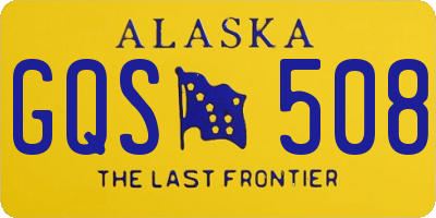 AK license plate GQS508